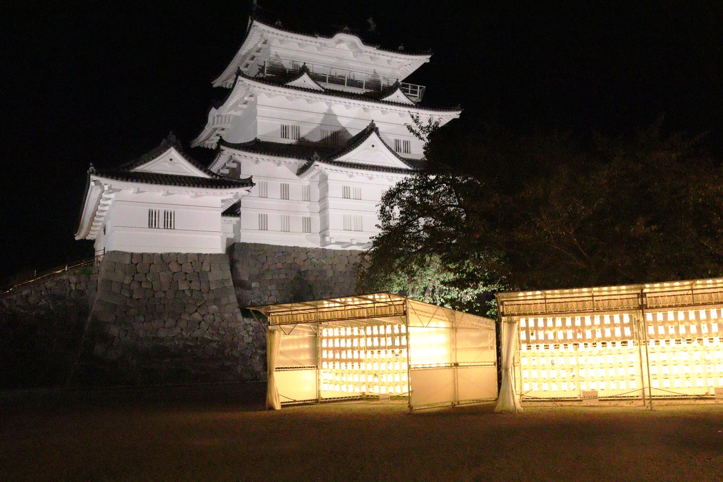 小田原城址公園 本丸広場 ちょうちん光アートフェア